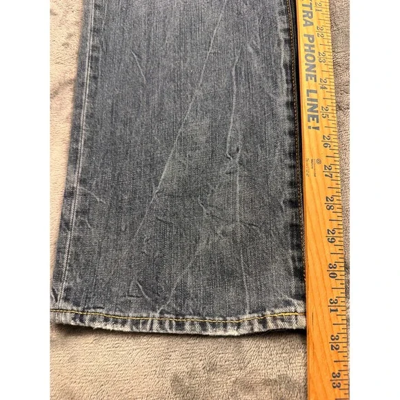 American Eagle Original Straight Jeans Mens 36x34 Blue Denim Fade - Picture 5 of 11